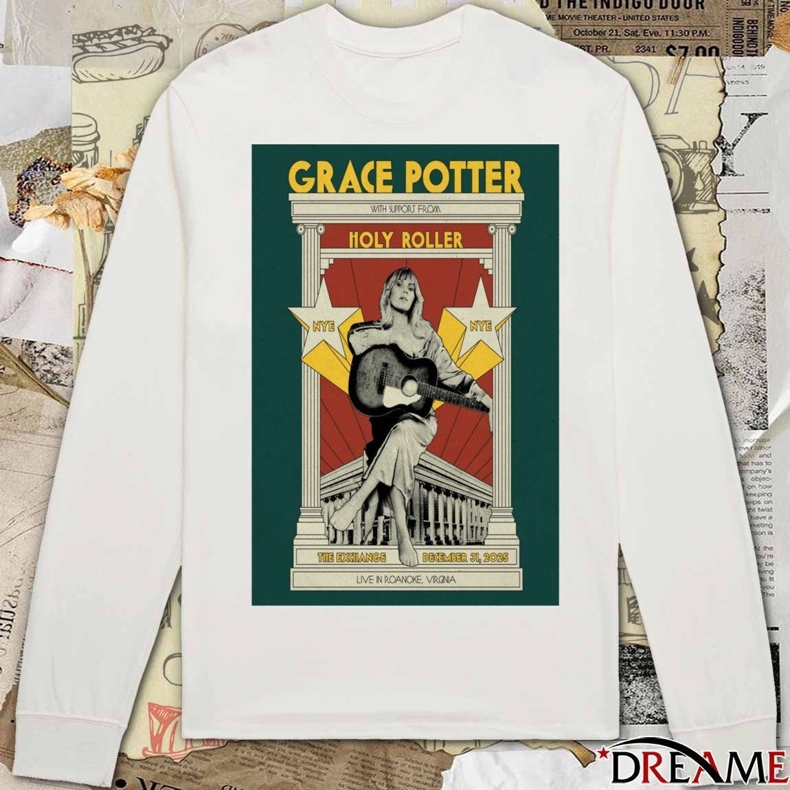Poster Grace Potter December 31 2025 The Exchange Live In Roanoke Virginia t-shirt