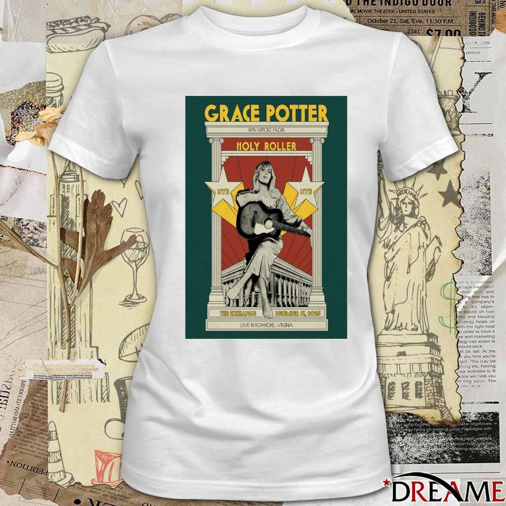 Poster Grace Potter December 31 2025 The Exchange Live In Roanoke Virginia t-shirt