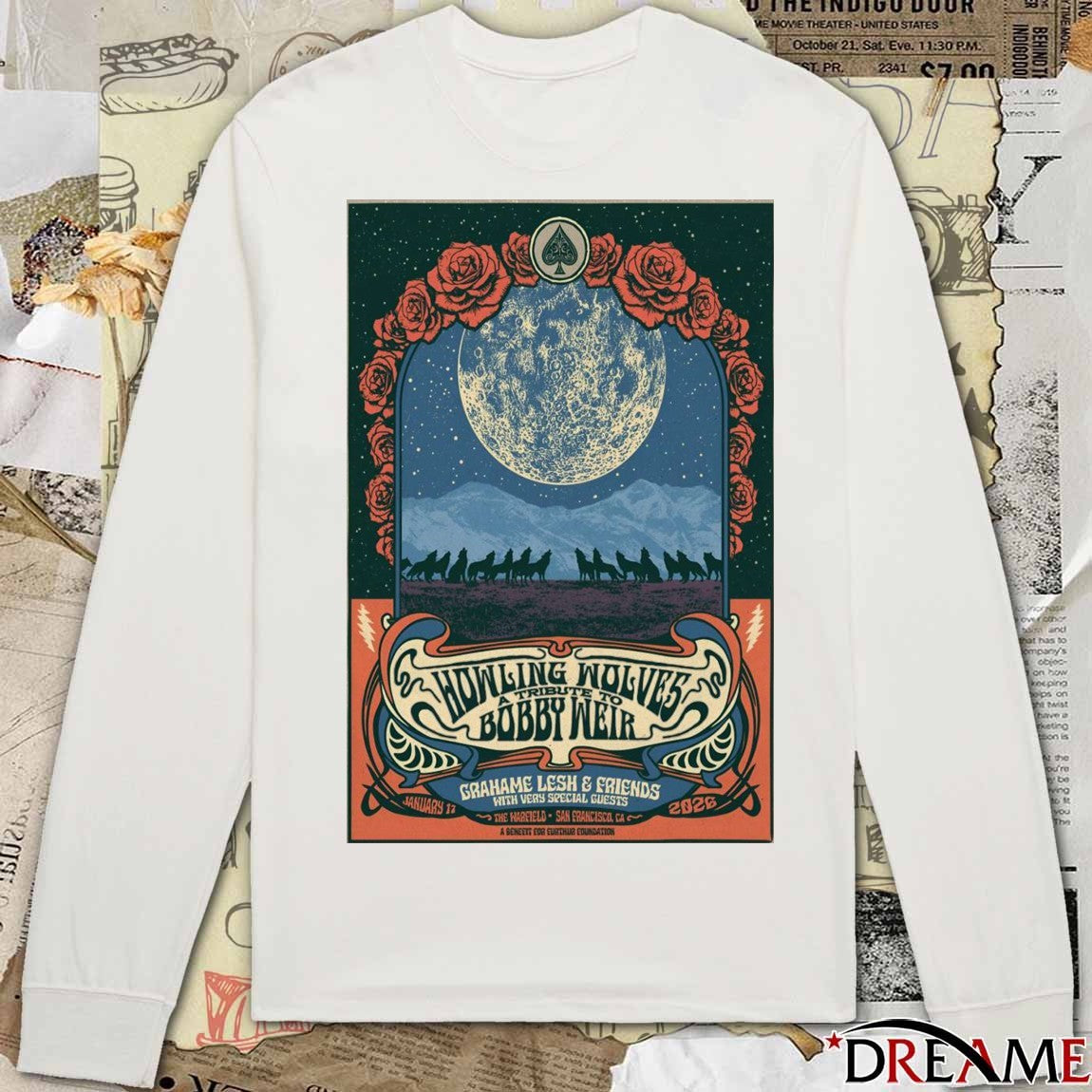 Poster Grahame Lesh And Friends January 17 2026 The Warfield San Francisco CA t-shirt