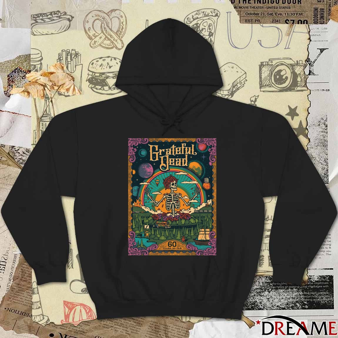 Poster Grateful Dead 60 Years So Far 1965-2025 t-shirt