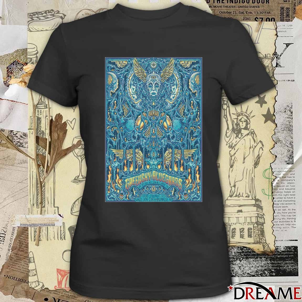 Poster Greensky Bluegrass October 31 2025 Kalamazoo Halloween Show t-shirt
