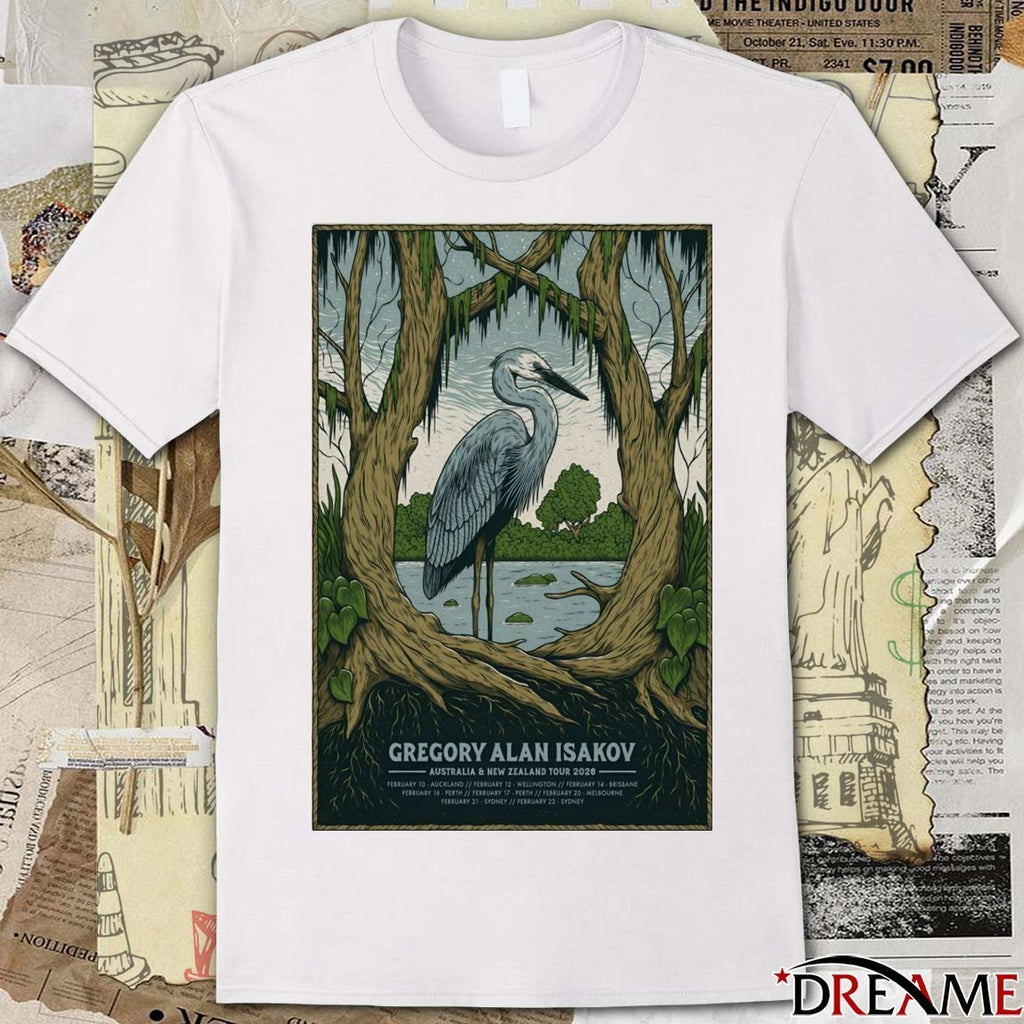Poster Gregory Alan Isakov Australia And New Zealand Tour February 2026 t-shirt