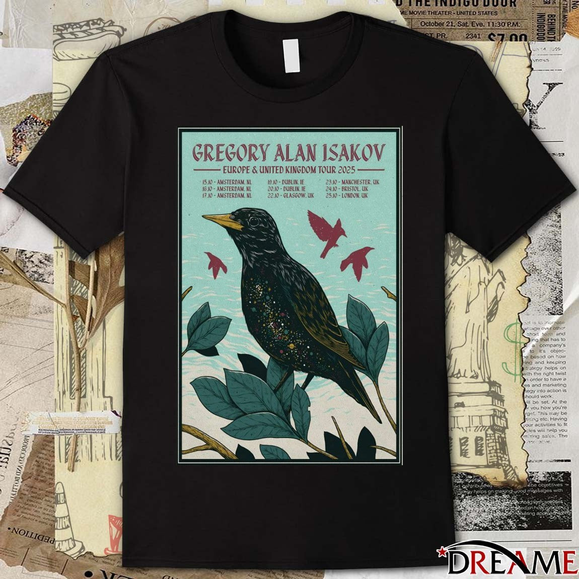 Poster Gregory Alan Isakov EU And UK Tour October 15 – 25 2025 t-shirt