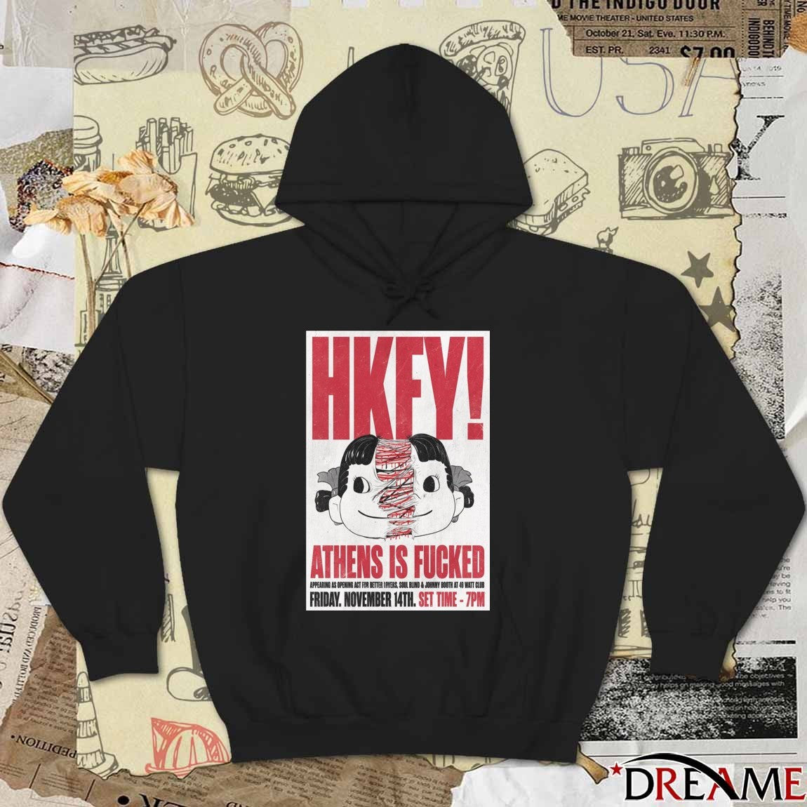 Poster Hong Kong Fuck You Athens, GA November 14 2025 Concert t-shirt