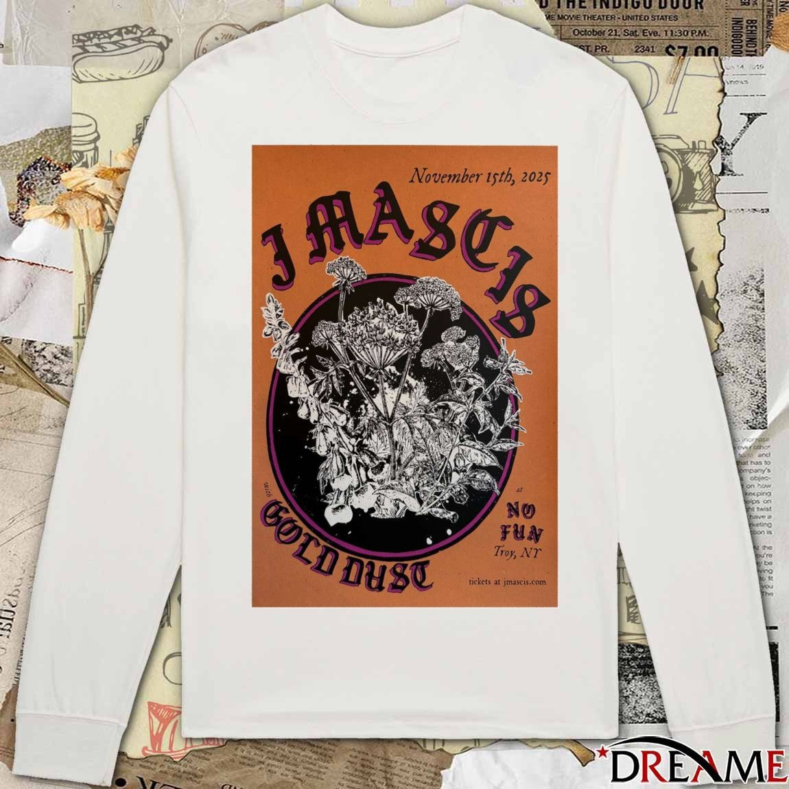 Poster J Mascis and Gold Dust In Troy, NT November 15 2025 t-shirt