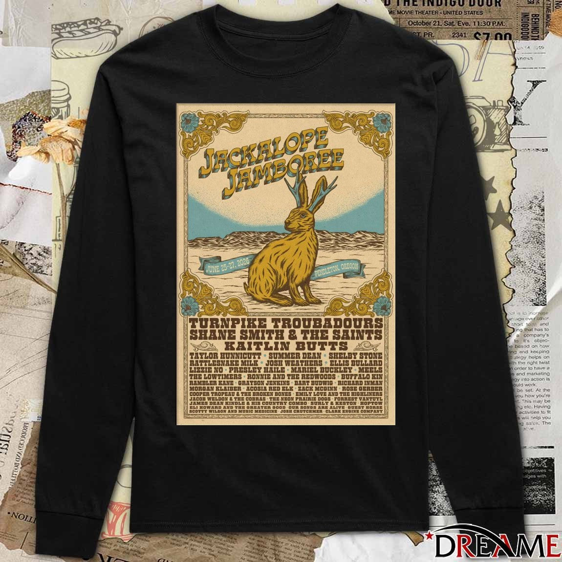 Poster Jackalope Jamboree Event Pendleton OR June 25-27 2026 t-shirt