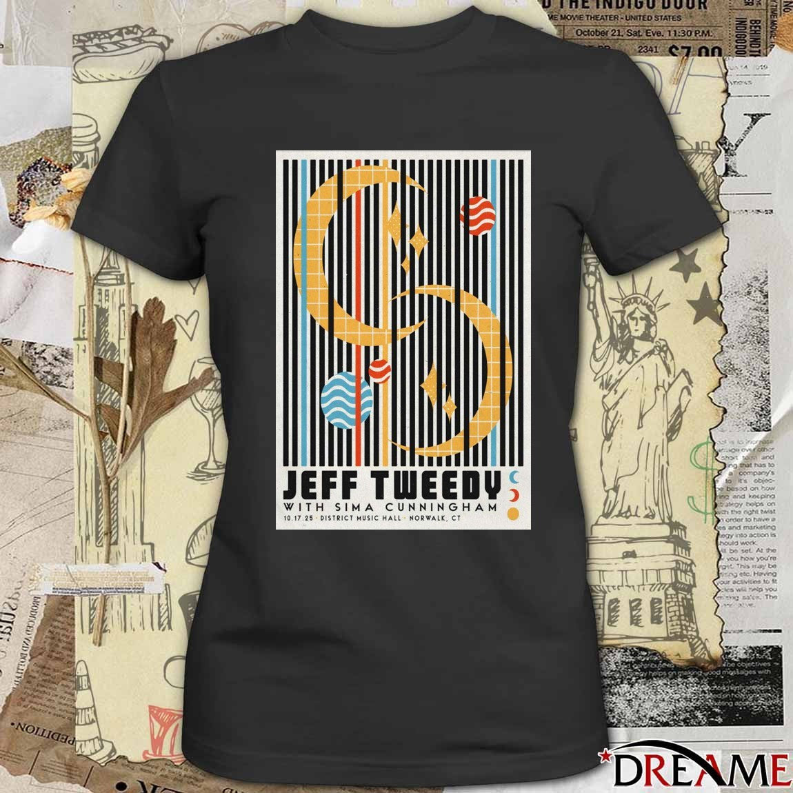 Poster Jeff Tweedy District Music Hall Norwalk CT October 17 2025 t-shirt