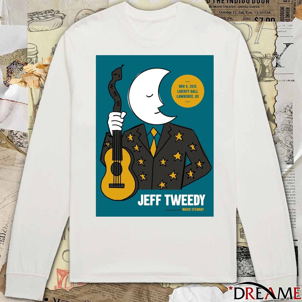 Poster Jeff Tweedy Liberty Hall Lawrence KS November 8 2025 Concert t-shirt