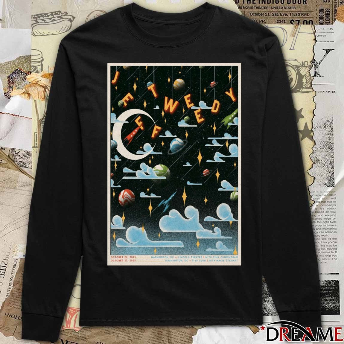 Poster Jeff Tweedy October 26 2025 Lincoln Theatre in Washington DC t-shirt