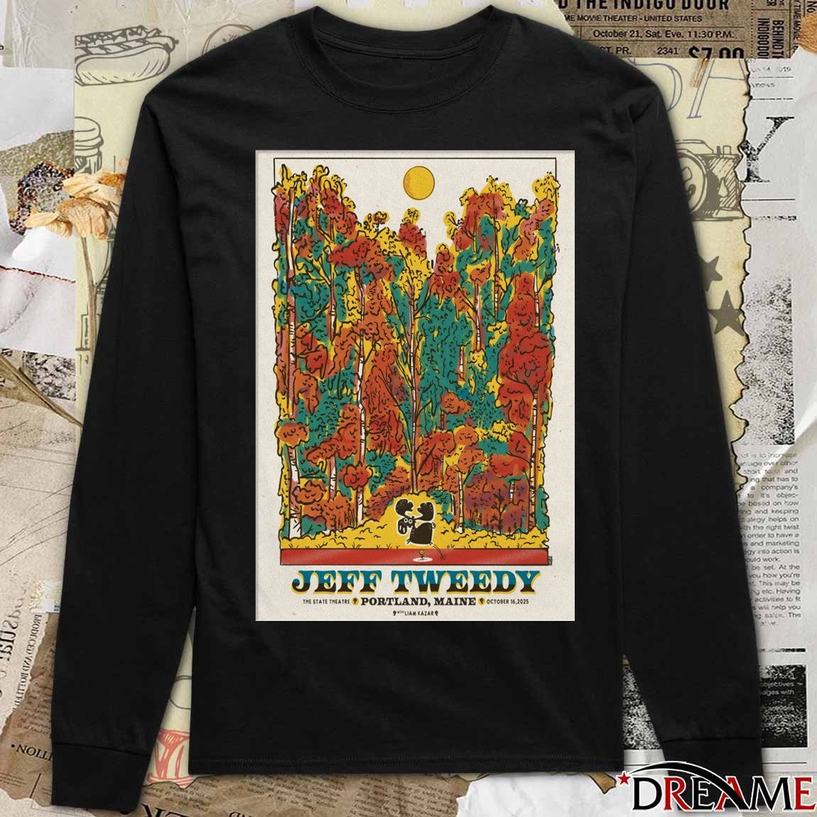 Poster Jeff Tweedy The State Theatre in Portland Maine October 16 2025 t-shirt