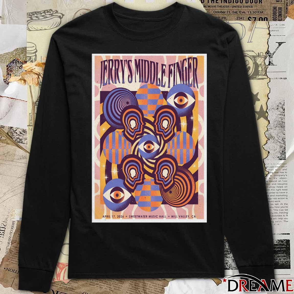 Poster Jerry’s Middle Finger April 17 2026 Mill Valley CA t-shirt