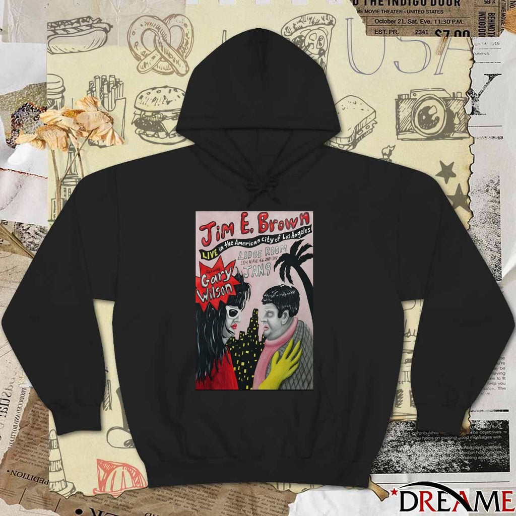Poster Jim E. Brown January 9 2026 Lodge Room Highland Park in Los Angeles CA t-shirt