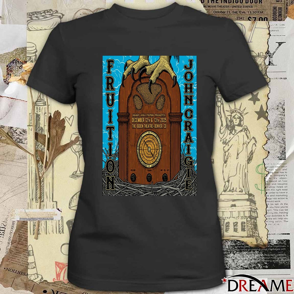 Poster John Craigie With Fruiton In Denver CO On December 12-13 2025 t-shirt