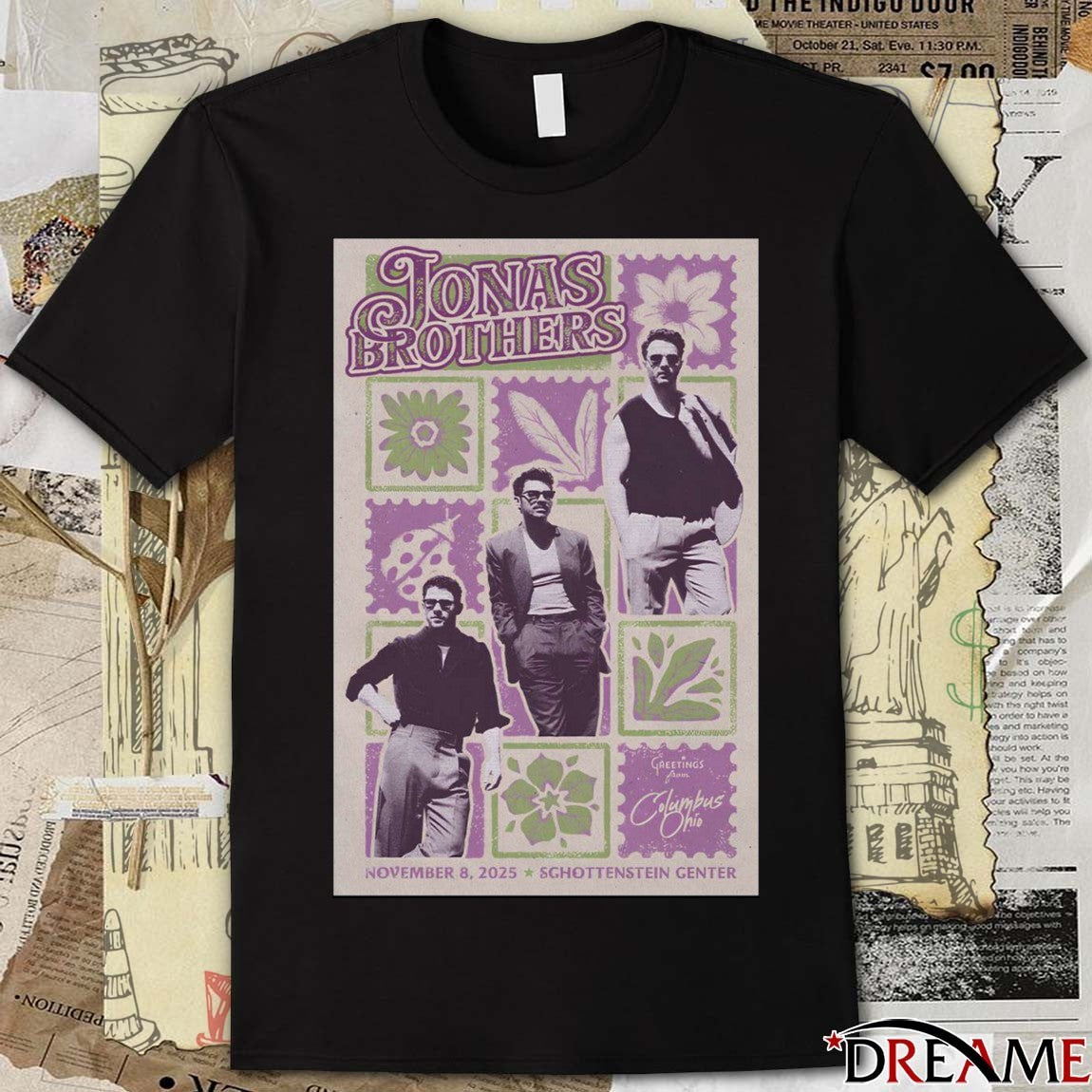 Poster Jonas Brothers November 08 2025 Value City Arena Columbus OH t-shirt