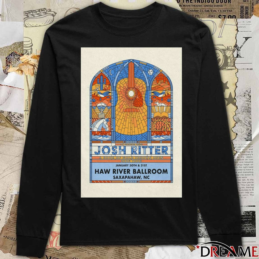 Poster Josh Ritter Haw River Ballroom Saxapahaw, NC January 30-31 2026 t-shirt