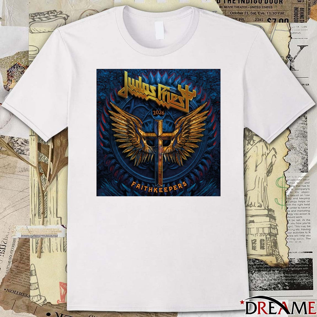 Poster Judas Priest Faithkeepers European Tour 2026 t-shirt