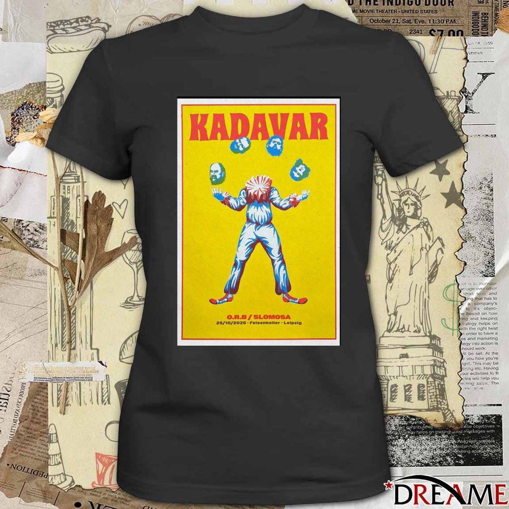 Poster Kadavar October 25 2025 Felsenkeller in Leipzig Germany t-shirt