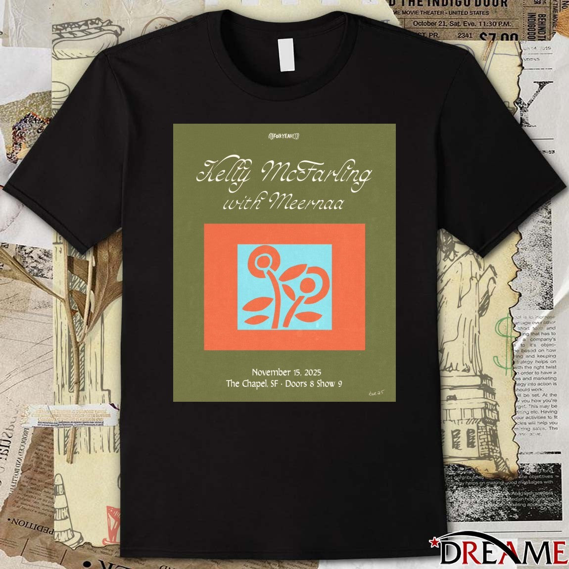 Poster Kelly McFarling With Meernaa November 15 2025 The Chapel San Francisco Tour t-shirt