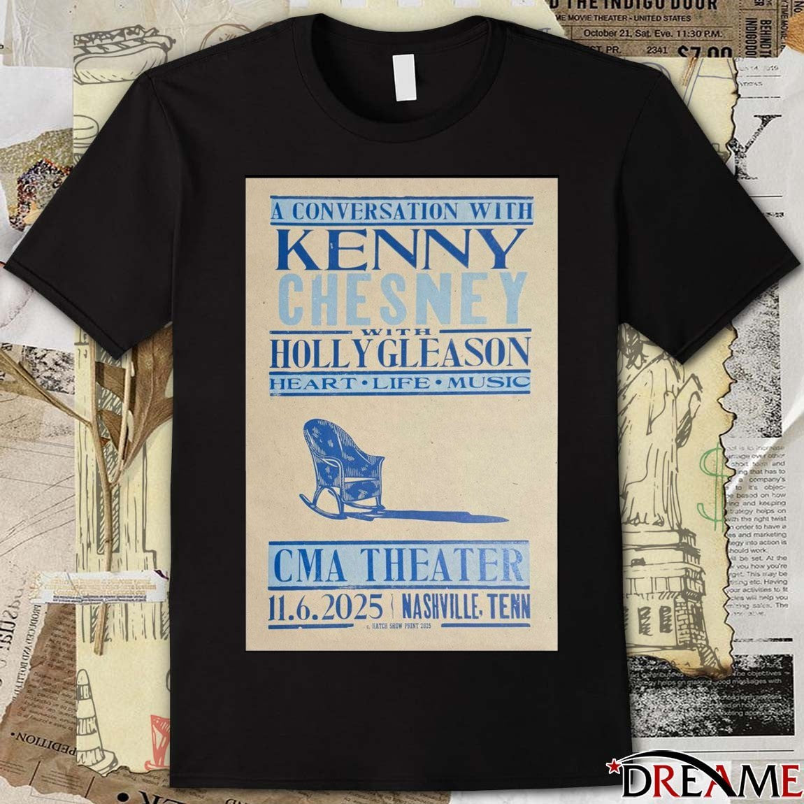 Poster Kenny Chesney November 6 2025 CMA Theater Nashville TN t-shirt