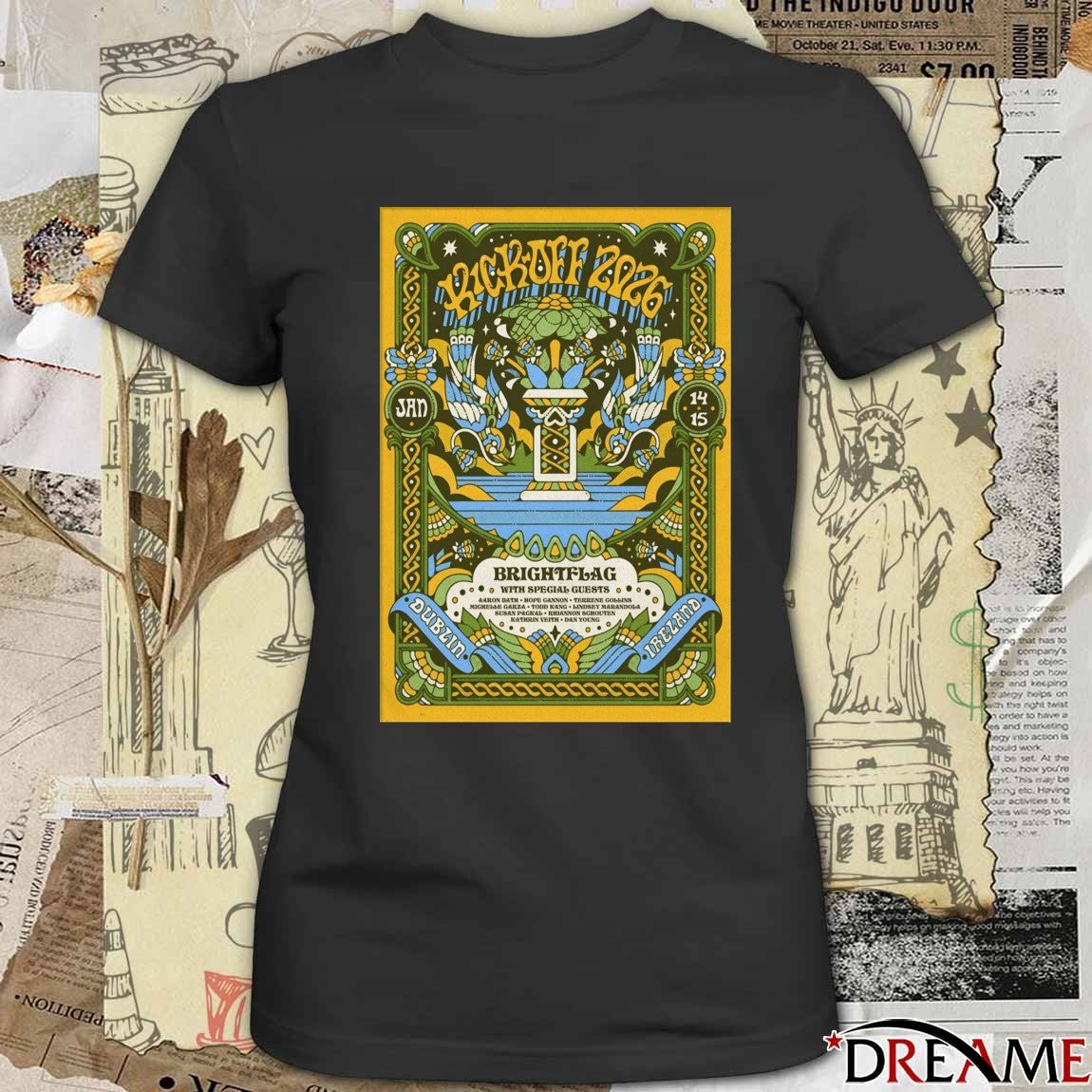 Poster Kickoff On January 14-15 2026 In Dublin Ireland t-shirt