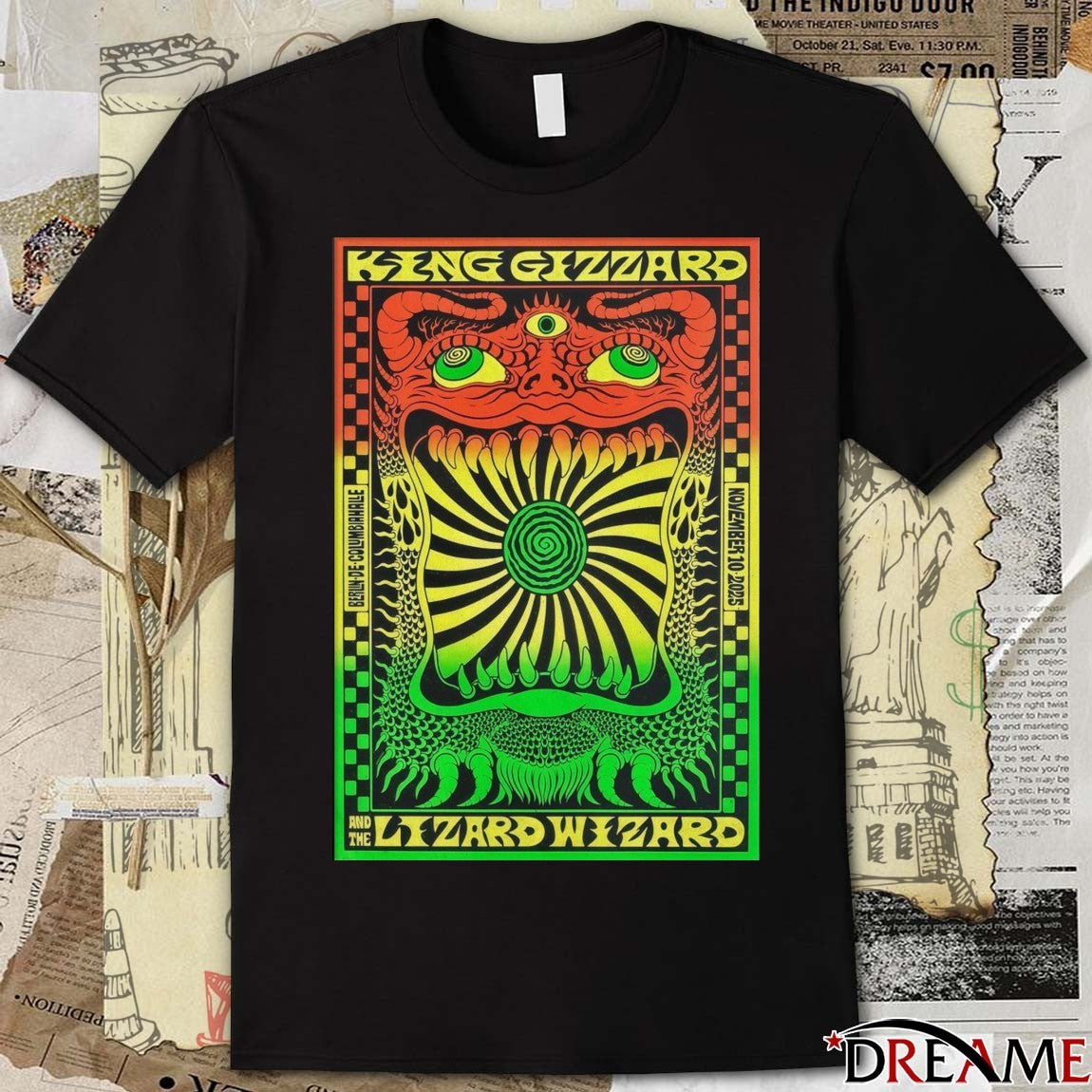 Poster King Gizzard And The Lizard Wizard Berlin Germany At Columbiahalle On November 10 2025 t-shirt