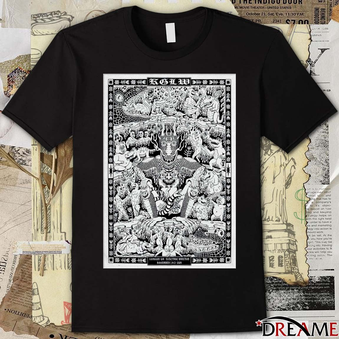 Poster King Gizzard And The Lizard Wizard November 1 2025 London Tour t-shirt