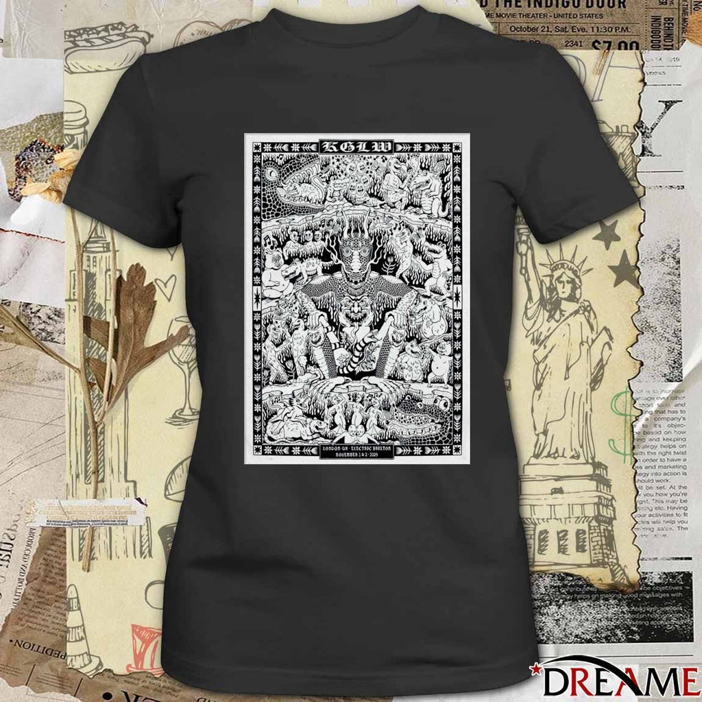 Poster King Gizzard And The Lizard Wizard November 1 2025 London Tour t-shirt
