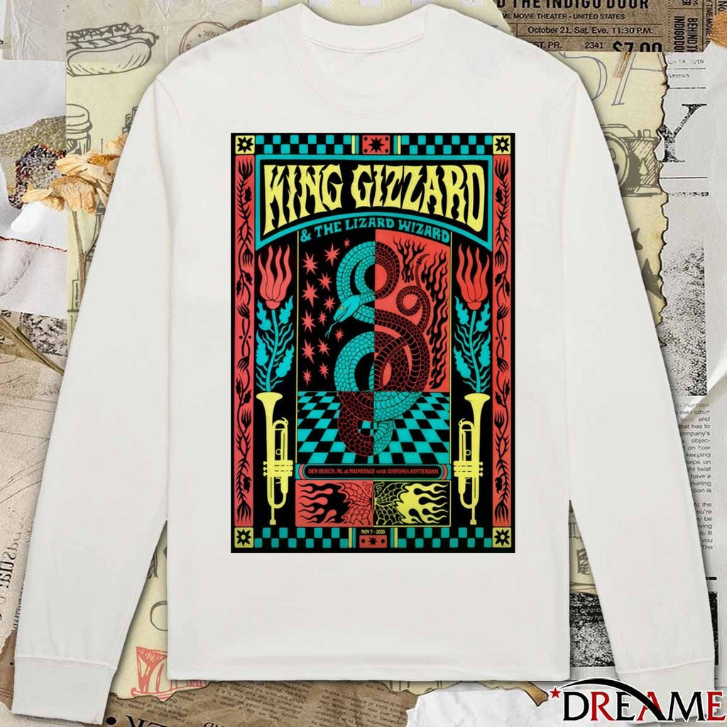 Poster King Gizzard And The Lizard Wizard November 7 2025 Den Bosch Netherlands t-shirt