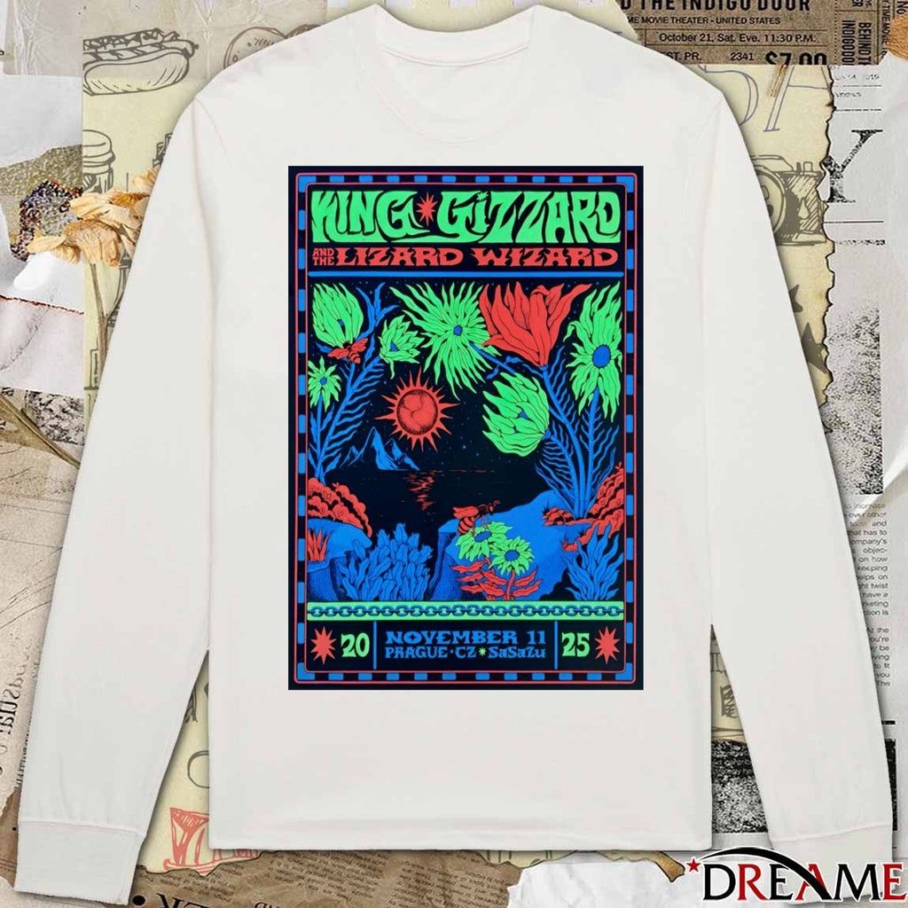 Poster King Gizzard And The Lizard Wizard SaSaZu Prague CZ November 11 2025 t-shirt
