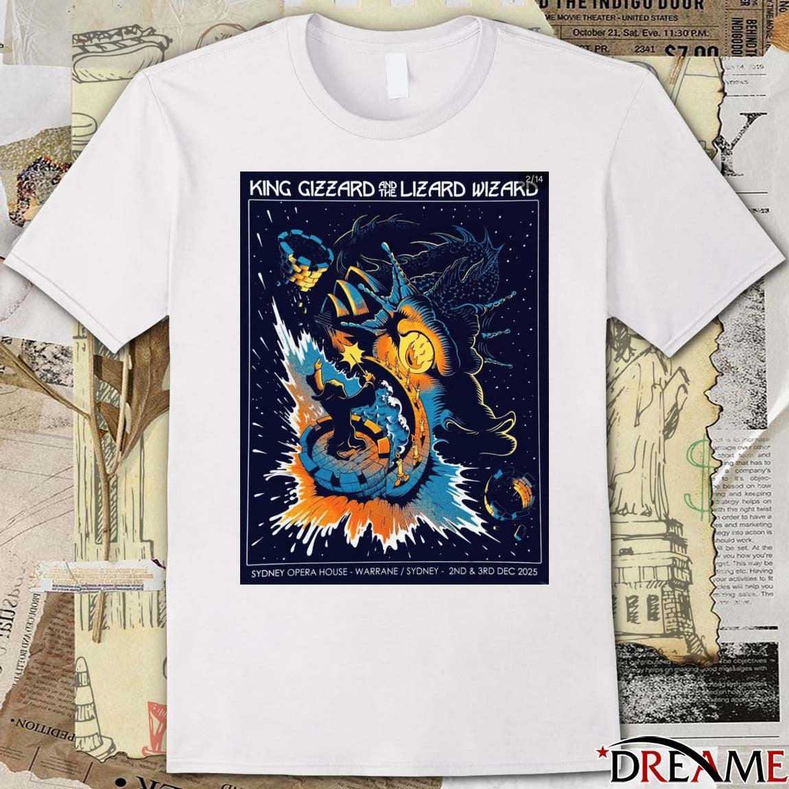 Poster King Gizzard and The Lizard Wizard Sydney Opera House November 2 and 3 2025 t-shirt