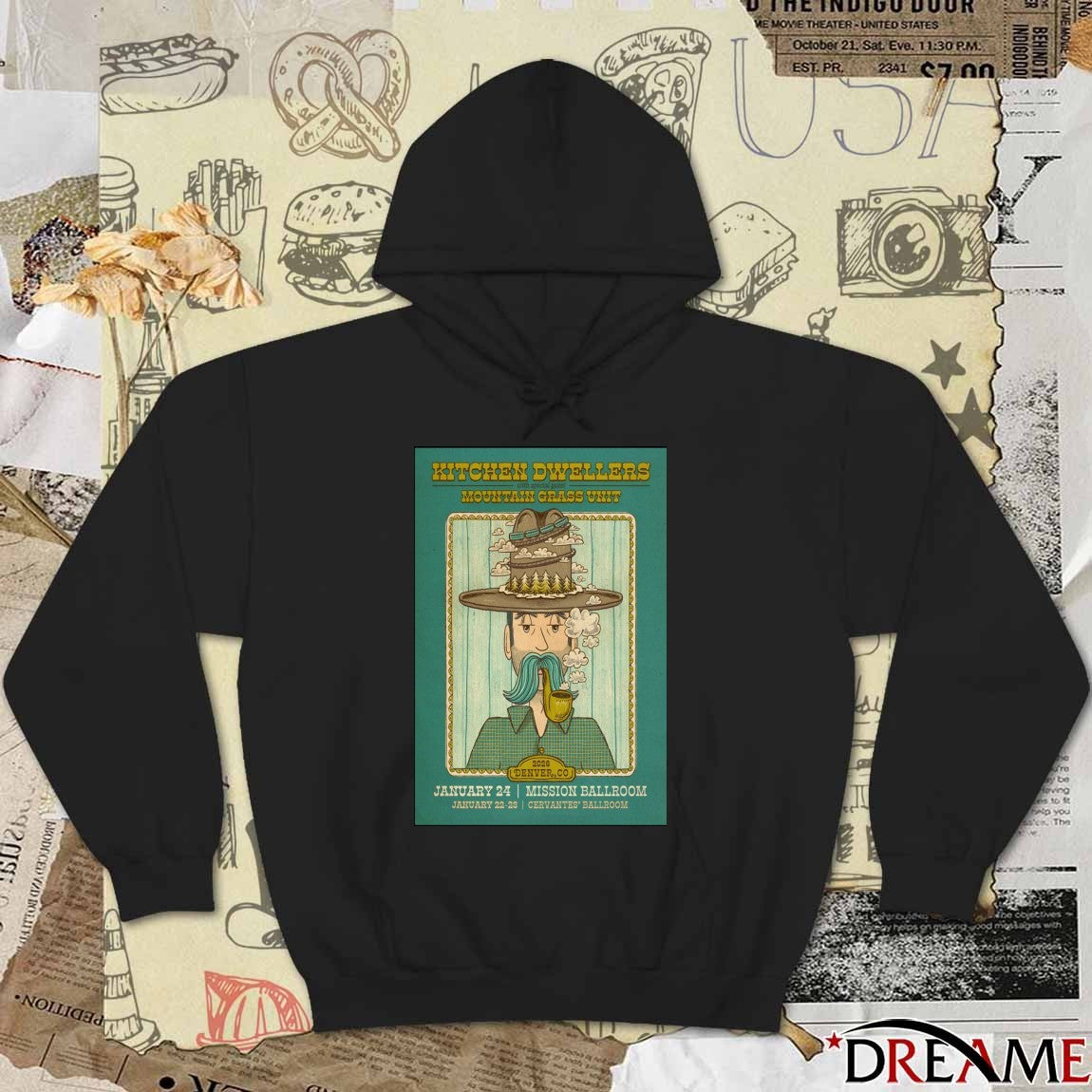 Poster Kitchen Dwellers Tour Denver CO January 22-24 2026 t-shirt