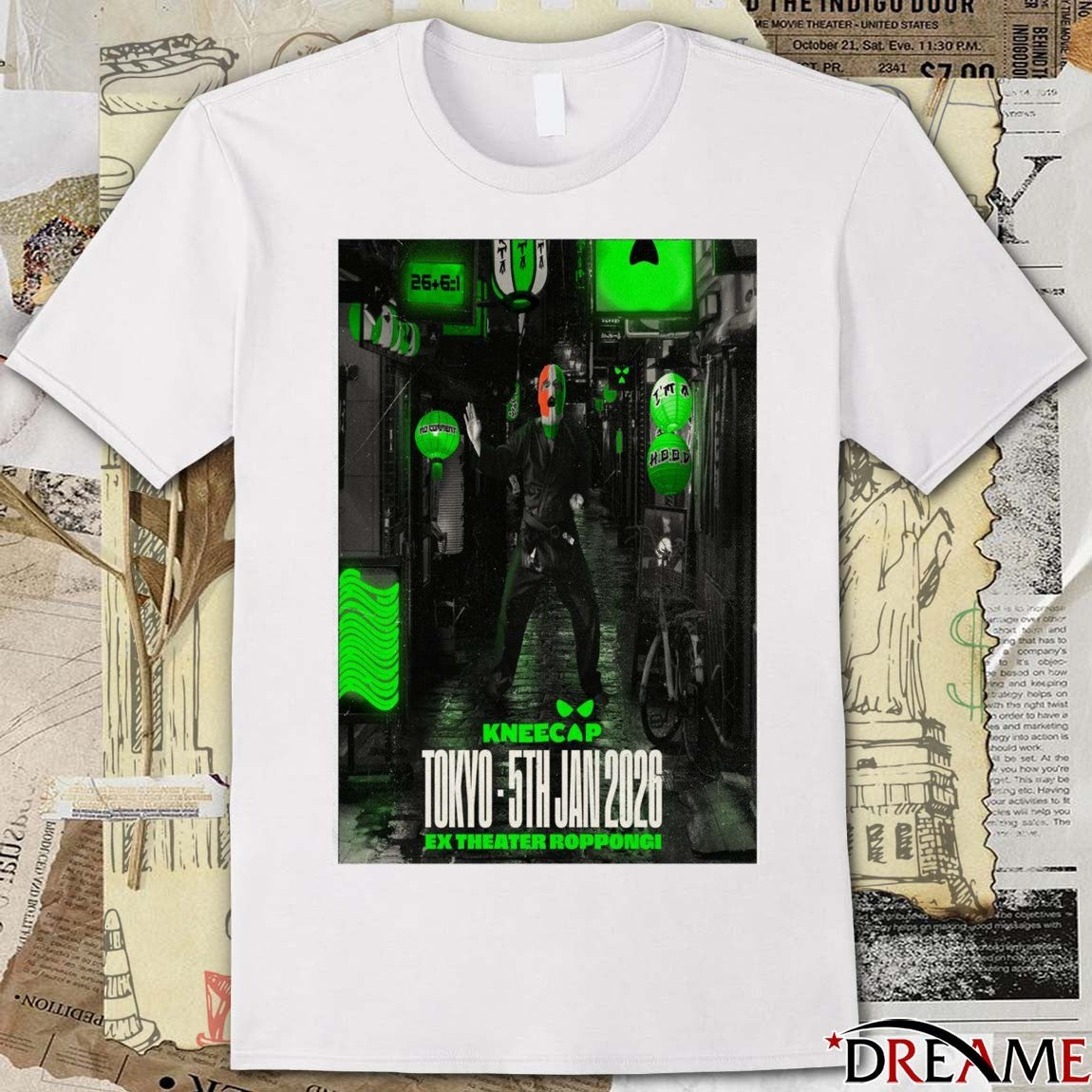 Poster Kneecap Ex Theatre Roppongi January 5 2026 Tokyo t-shirt
