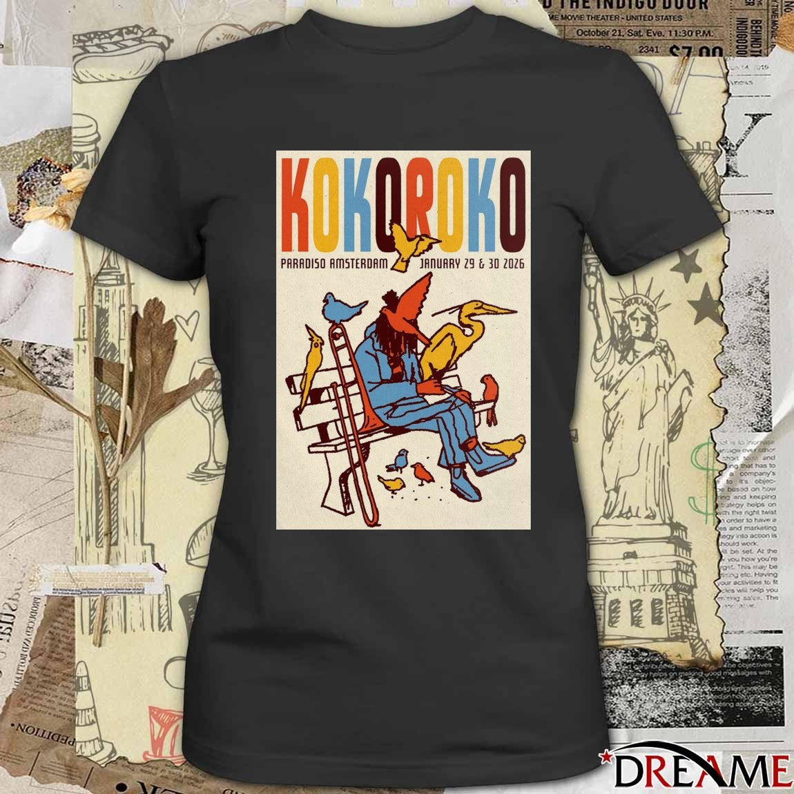 Poster Kokoroko January 29 – 30 2026 Paradiso Amsterdam t-shirt
