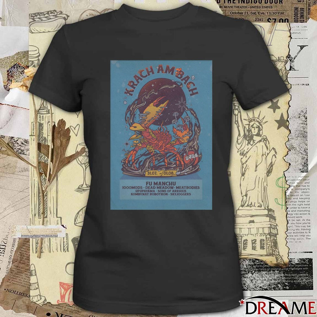 Poster Krach Am Bach Festival July 31-August 1 2026 Germany Shows t-shirt