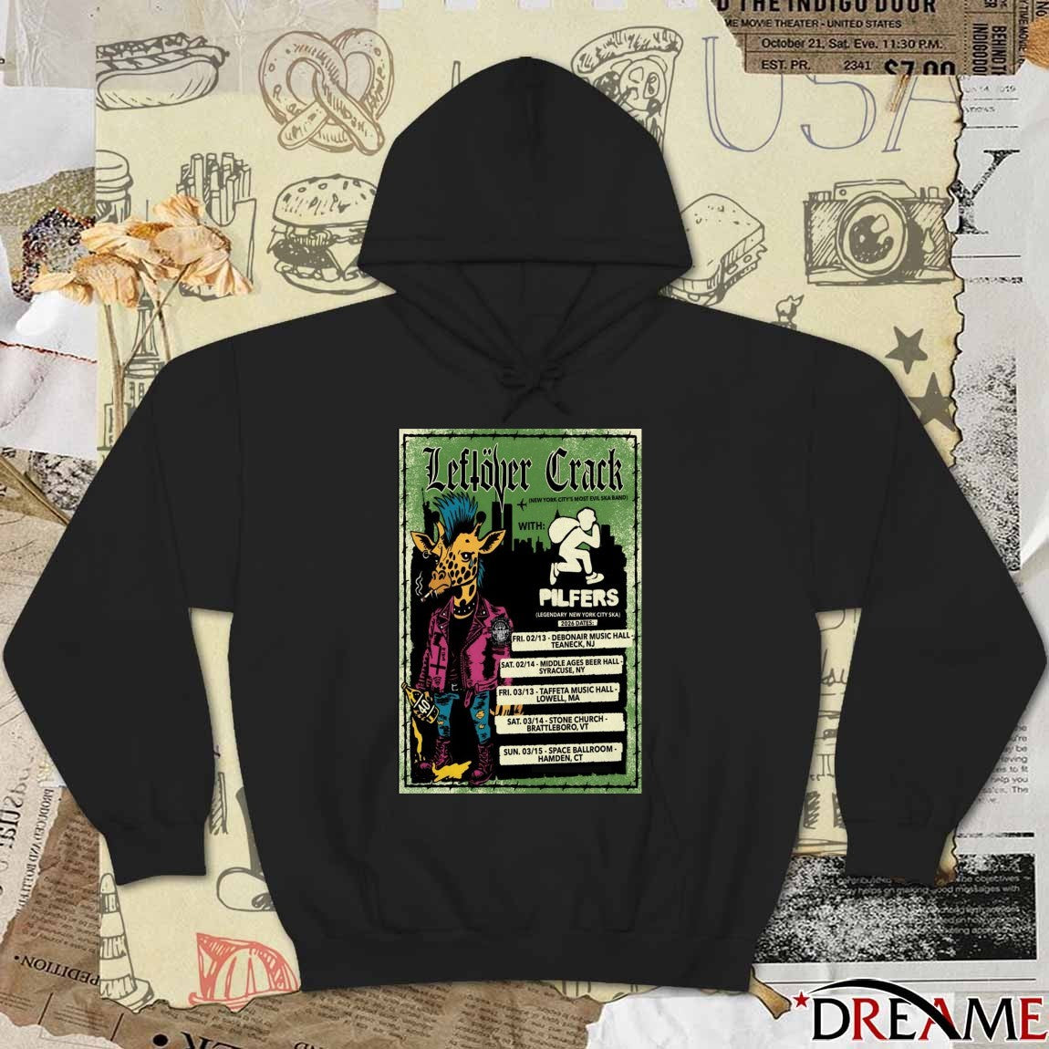 Poster Leftover Crack Northeast America 2026 February – March Tour t-shirt