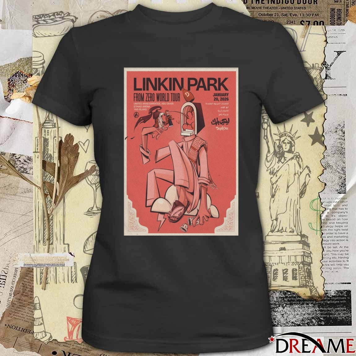 Poster Linkin Park From Zero World Tour January 20 2026 Yas Island t-shirt