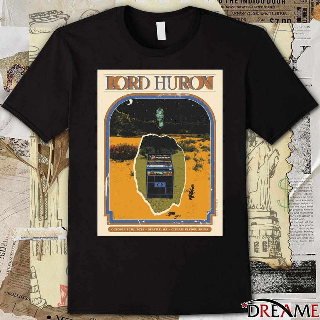 Poster Lord Huron Climate Pledge Arena in Seattle WA October 18 2025 t-shirt