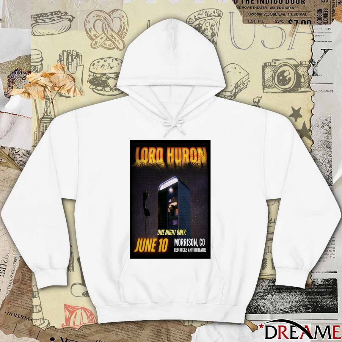 Poster Lord Huron June 10 2026 Red Rocks Amphitheatre Morrison CO t-shirt