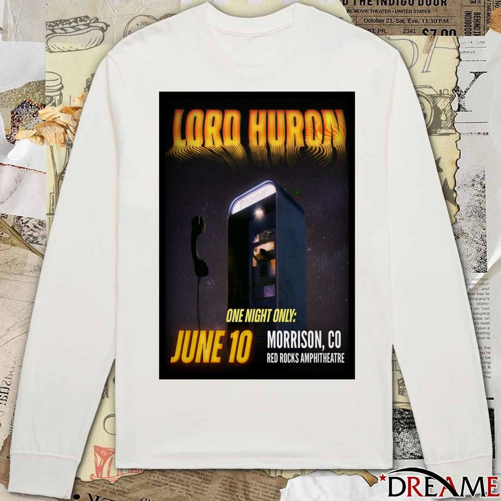 Poster Lord Huron June 10 2026 Red Rocks Amphitheatre Morrison CO t-shirt