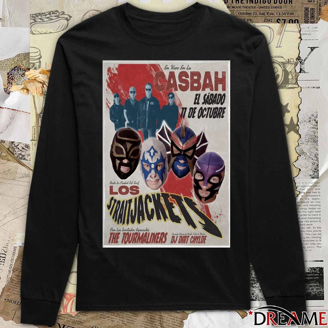 Poster Los Straitjackets With The Tourmaliners October 11 2025 Casbah In San Diego CA t–shirt