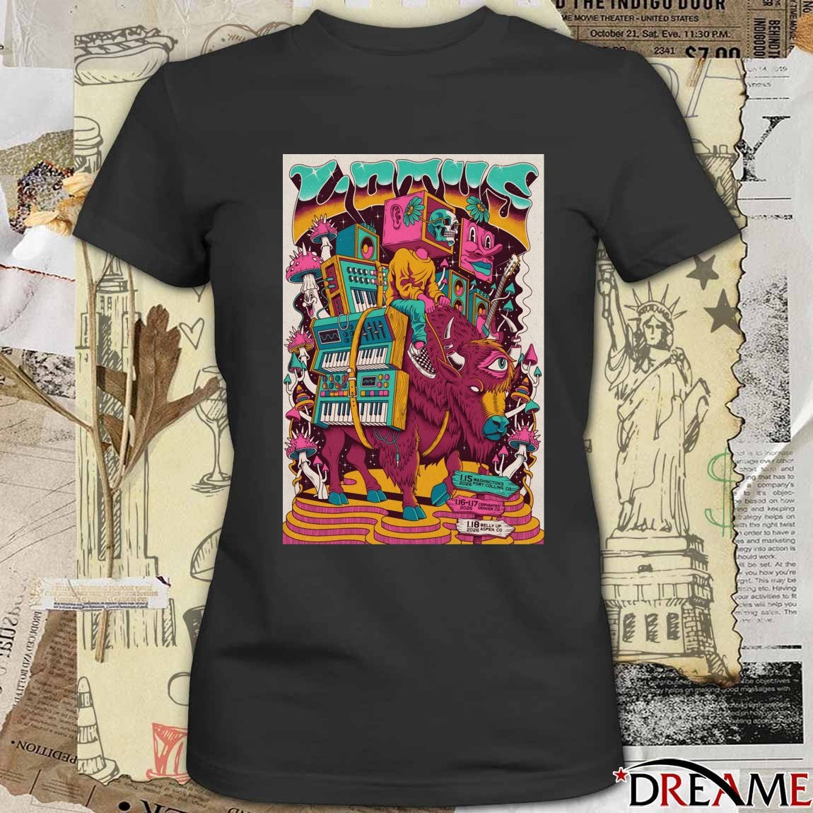 Poster Lotus January 15 2026 Washington’s in Fort Collins CO t-shirt