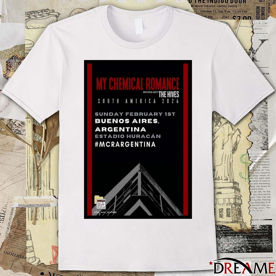 Poster MCR Estadio Tomás Adolfo Ducó Buenos Aires Argentina February 01 2026 t-shirt