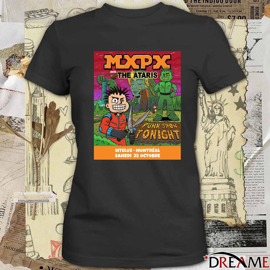 Poster MXPX Avec The Ataris October 25 2025 MTELUS in Montreal Punk Show Tonight t-shirt