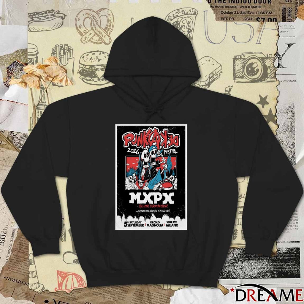 Poster MXPX September 5 2026 Punkadeka Festival In Segrate Milano t-shirt