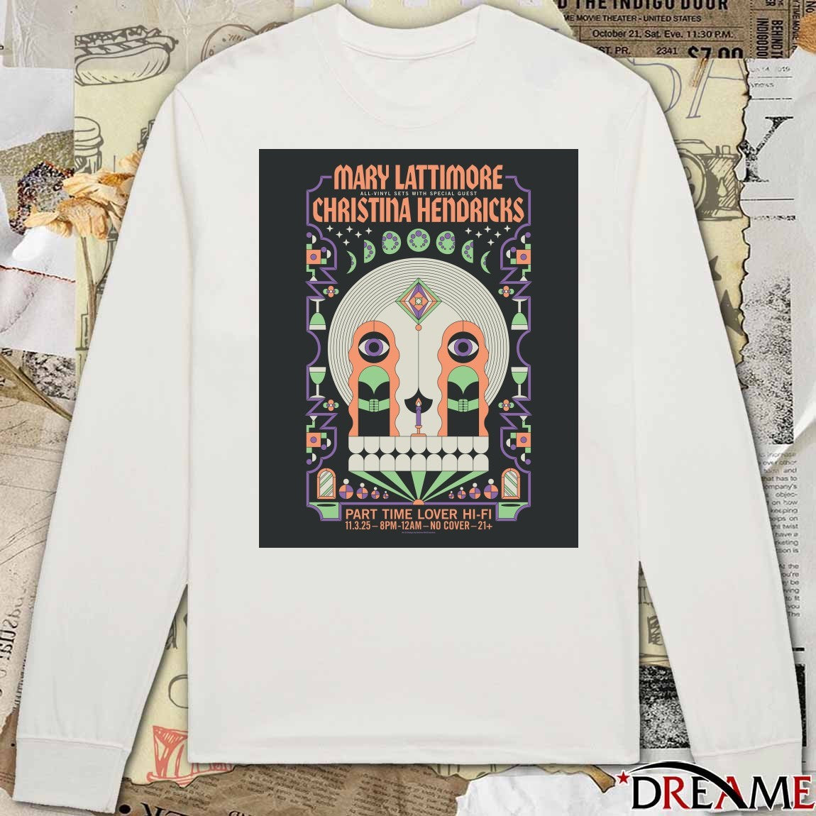 Poster Mary Lattimore And Christina Hendricks November 3 2025 Part Time Lover Hi-FI Show t-shirt