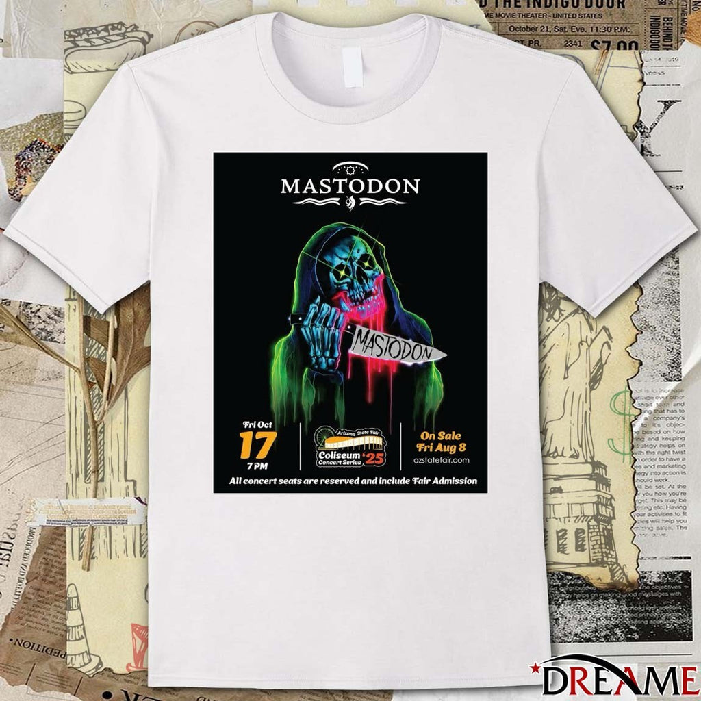 Poster Mastodon Tour The Arizona State Fairgrounds October 17 2025 t-shirt