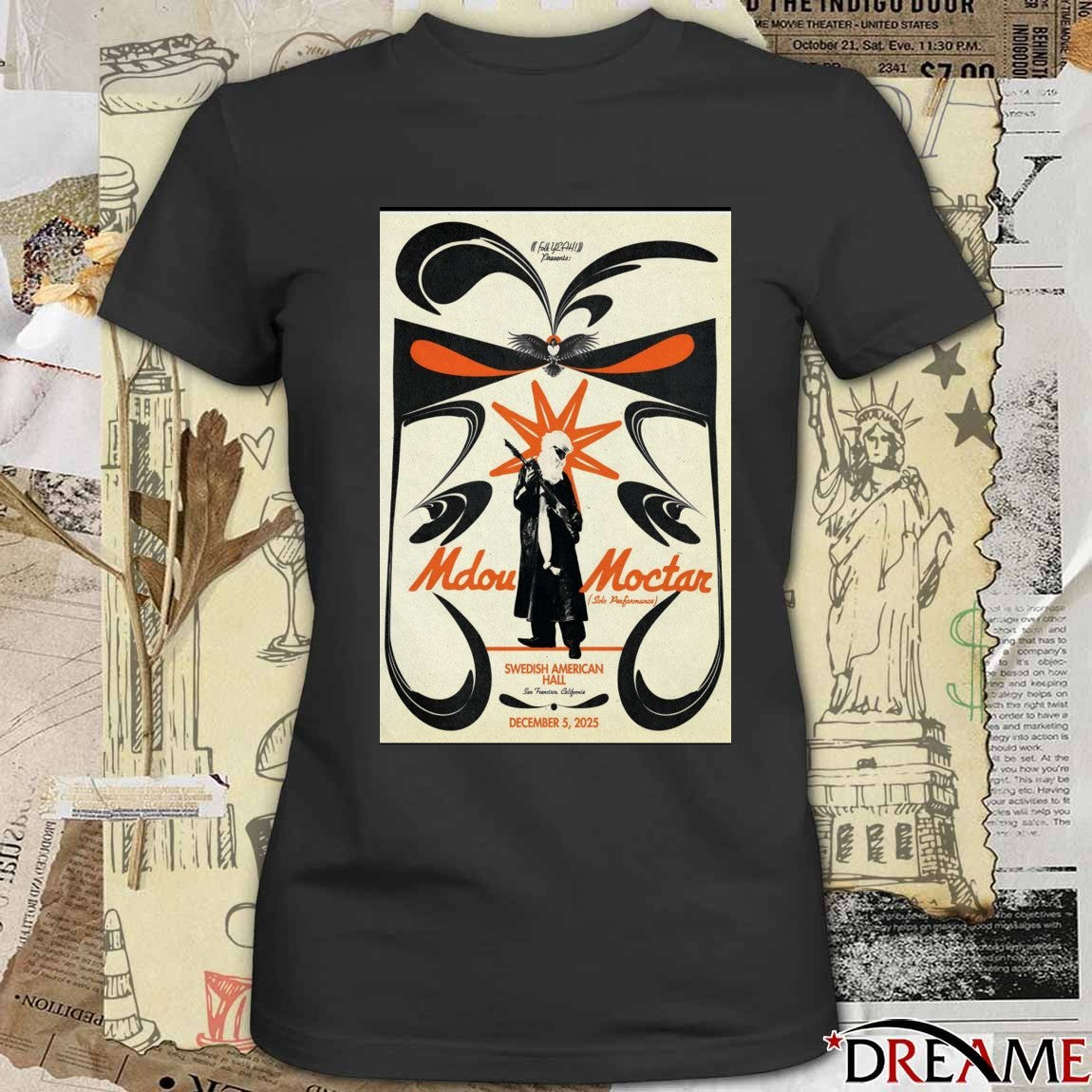 Poster Mdou Moctar December 5 2025 Swedish American Hall Event t-shirt