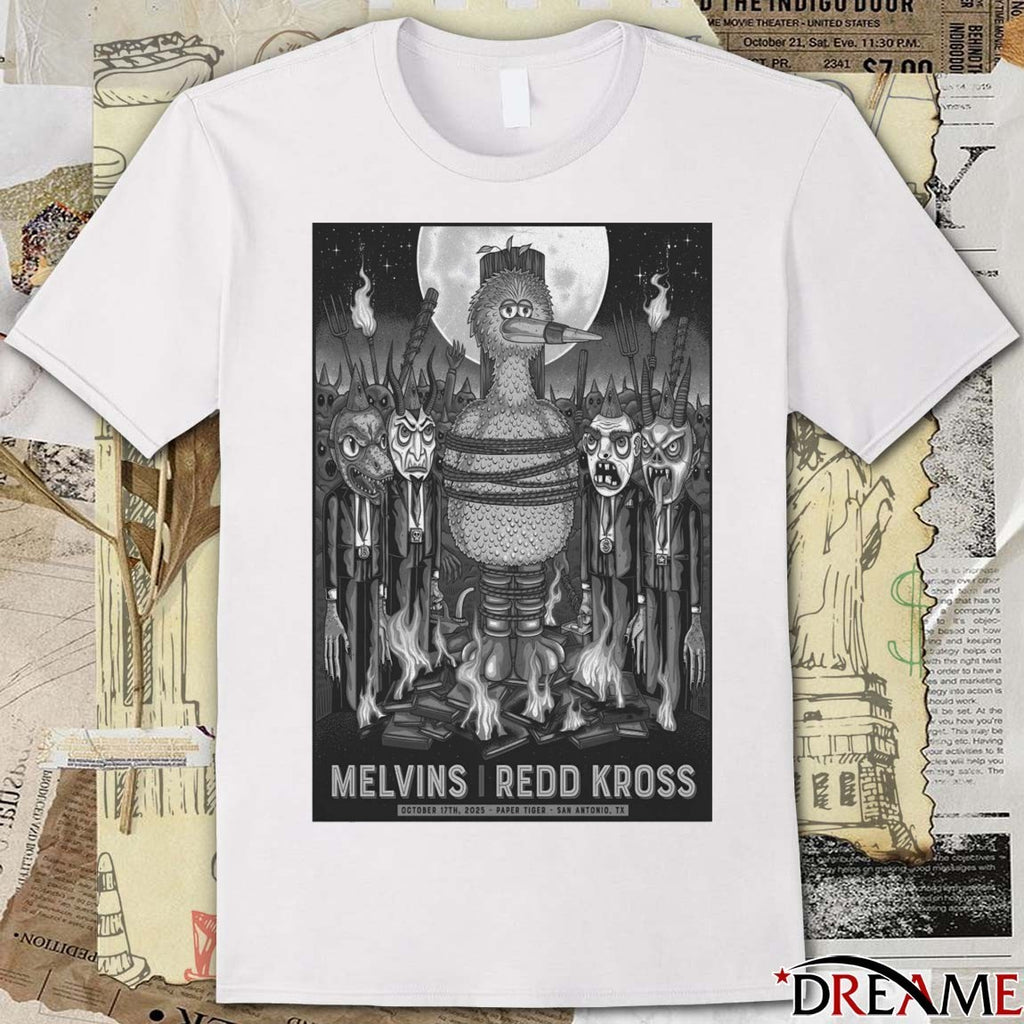 Poster Melvins And Redd Kross October 17 2025 Paper Tiger San Antonio Tour t-shirt