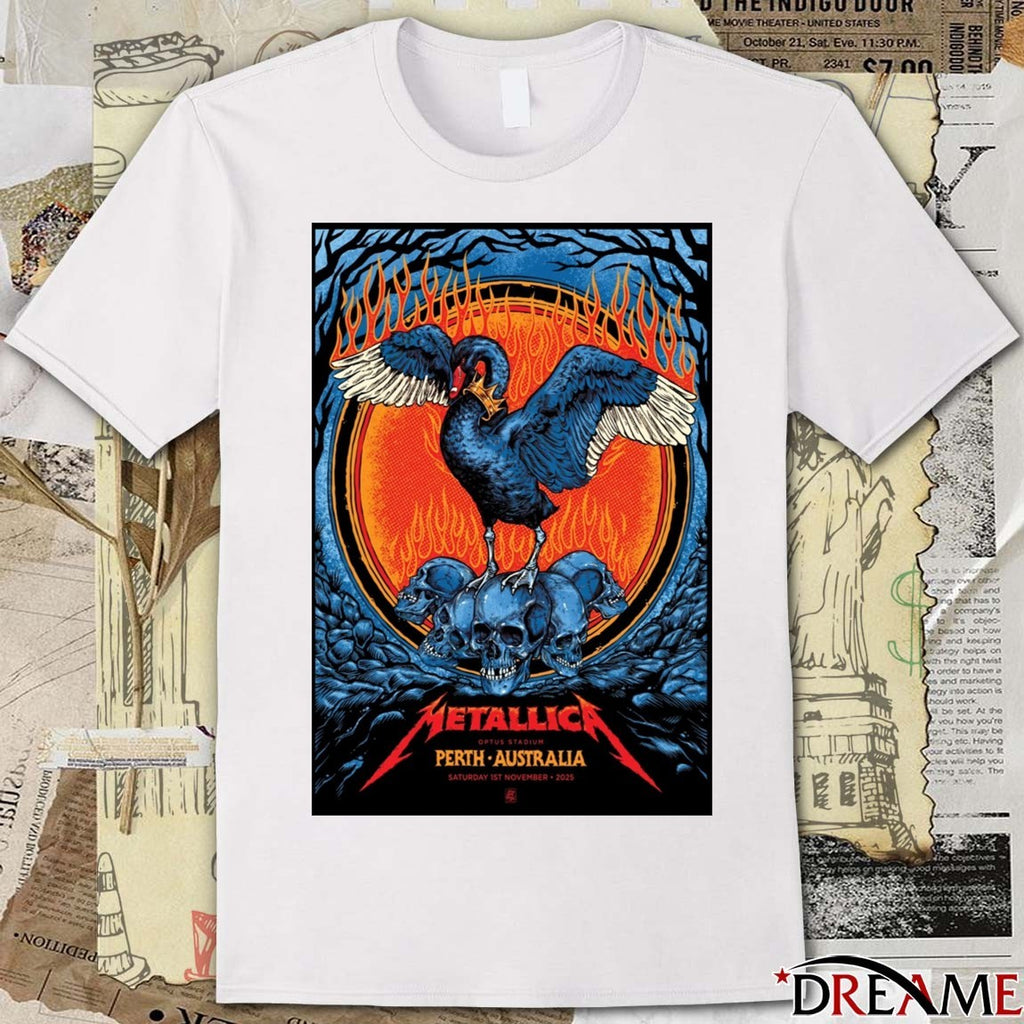 Poster Metallica Perth Australia Burswood WA Optus Stadium November 1 2025 t-shirt