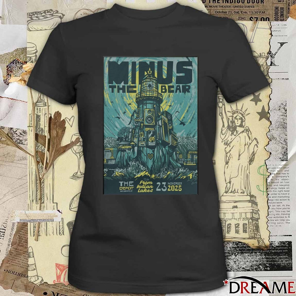 Poster Minus The Bear 2025 The Depot Salt Lake City Tour On November 23 t-shirt